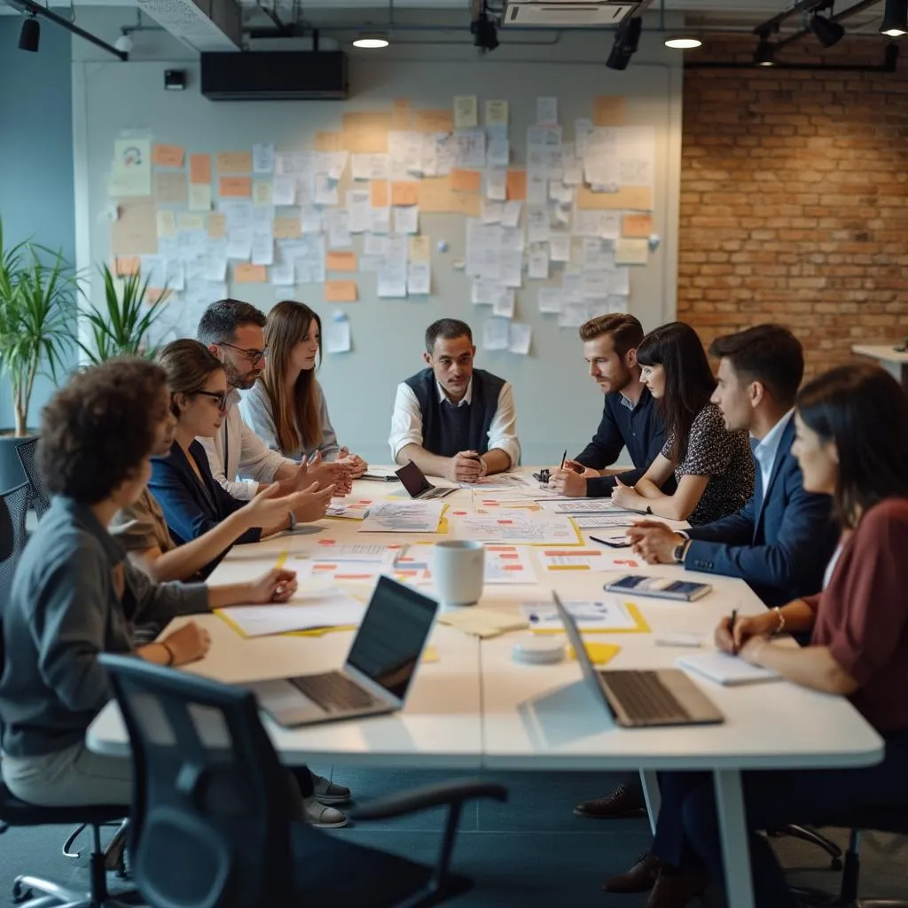 Equipo de IA Consultores colaborando en una sesión de estrategia